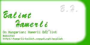 balint hamerli business card